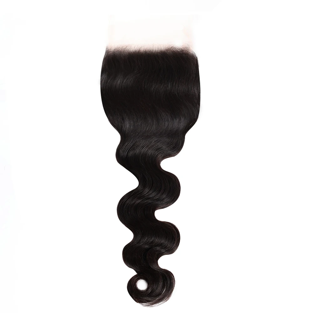 Perruque Lace Closure Brésilienne Naturelle Body Wave, Cheveux de Bébé, Transparent, 5x5, Attaché à la Main, Swiss Lace, Top Vrigin