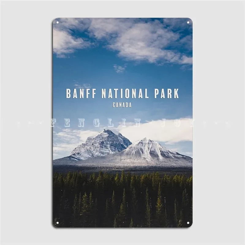 Banff National Park Alberta Canada Metal Sign Wall Decor Wall Mural Cinema Designing Tin Sign Poster