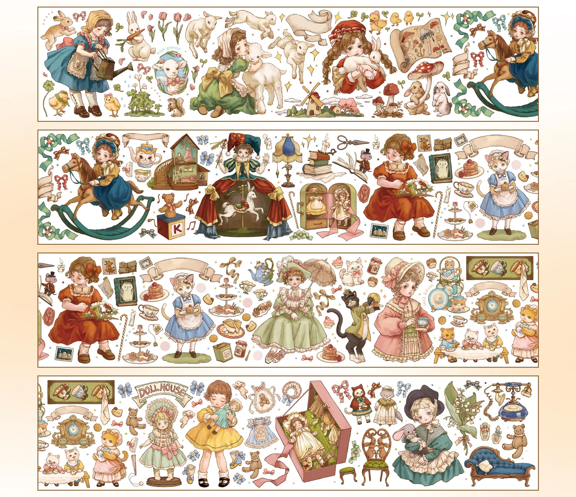 Likey لطيف فتاة وشريط PET كريستال Dool #2