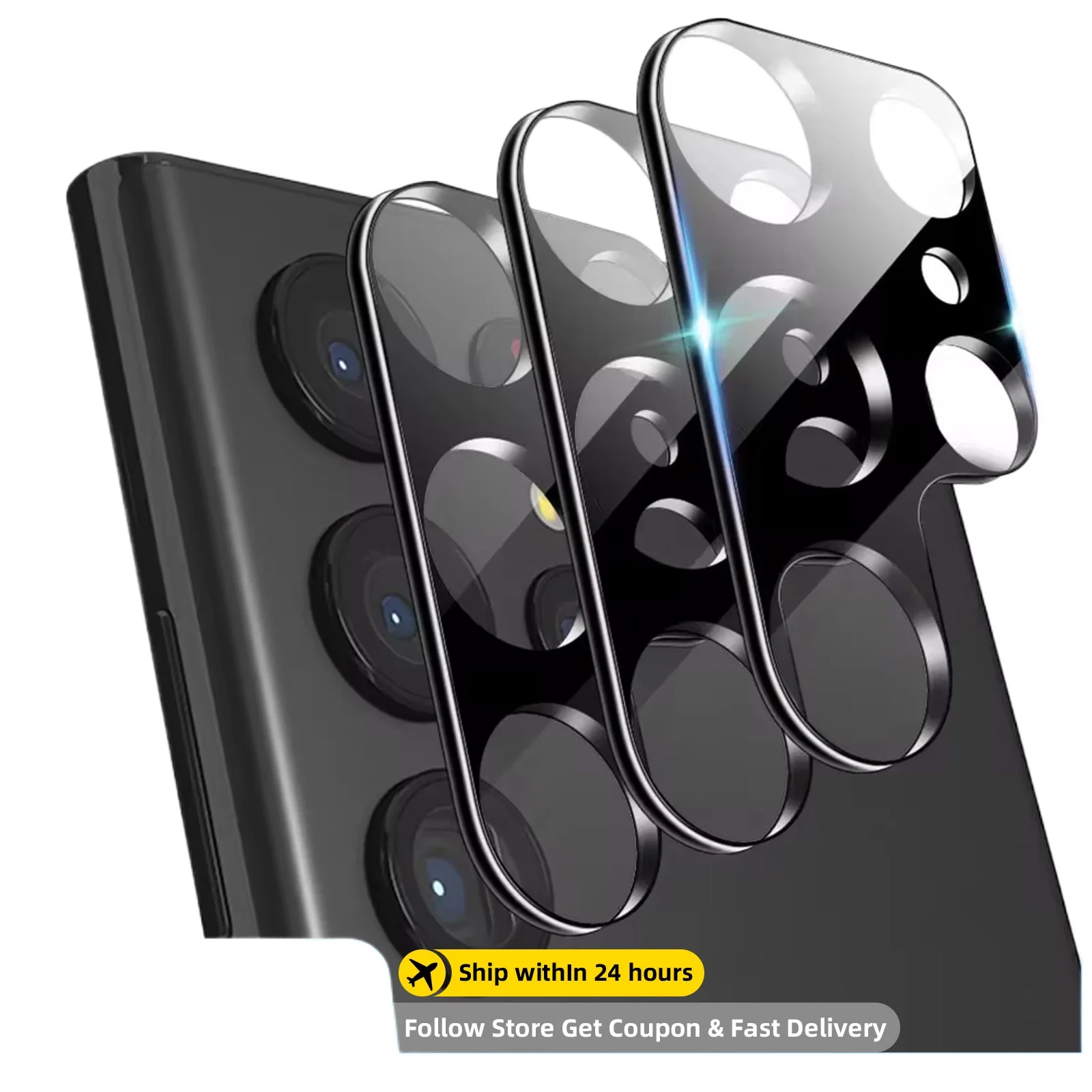 Camera Lens Protector for Samsung Galaxy S25 S24 S23 S22 S21 Ultra Plus FE Back Camera Tempered Glass Protection Accessories