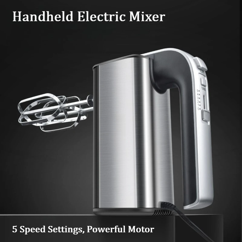 Powerful Electric Handheld Mixer, Whisk Cream Egg Batter, Multi‑purpose Baking Tool for Home Kitchen & Commercial Bakery