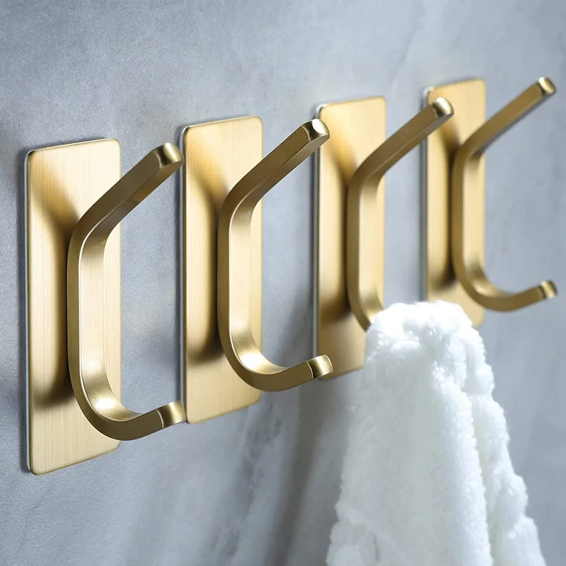 304 Stainless Steel Multi-purpose Coat Hooks Coat Hooks Bathroom Towel Hooks Perforated/No Perforation Two Installation Methods