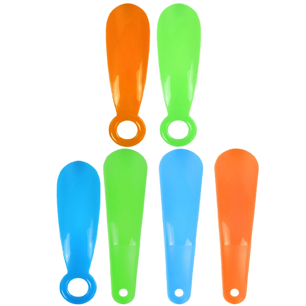 

6pcs Shoehorn Ergonomic Design Portable Travel Smooth Edges Long Lasting Boot Kids Helper Stick Lazy Shoe Horn Plastic