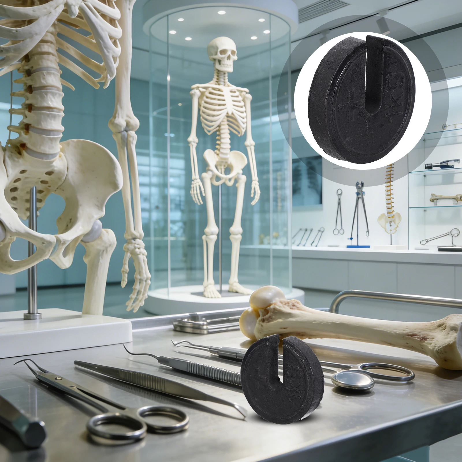 

Iron Slotted Balance Weight 0.5kg Accurate Orthopedic Traction Calibration Industrial Scale Counterweight Heavy Duty Metal