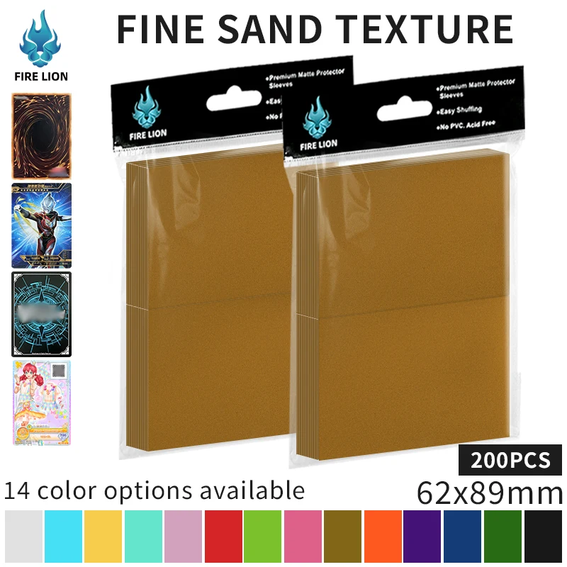 

62x89 мм, 200 шт./компл., однотонные матовые рукава для торговых карточек с верхней загрузкой, защита для карт японского размера для YGO