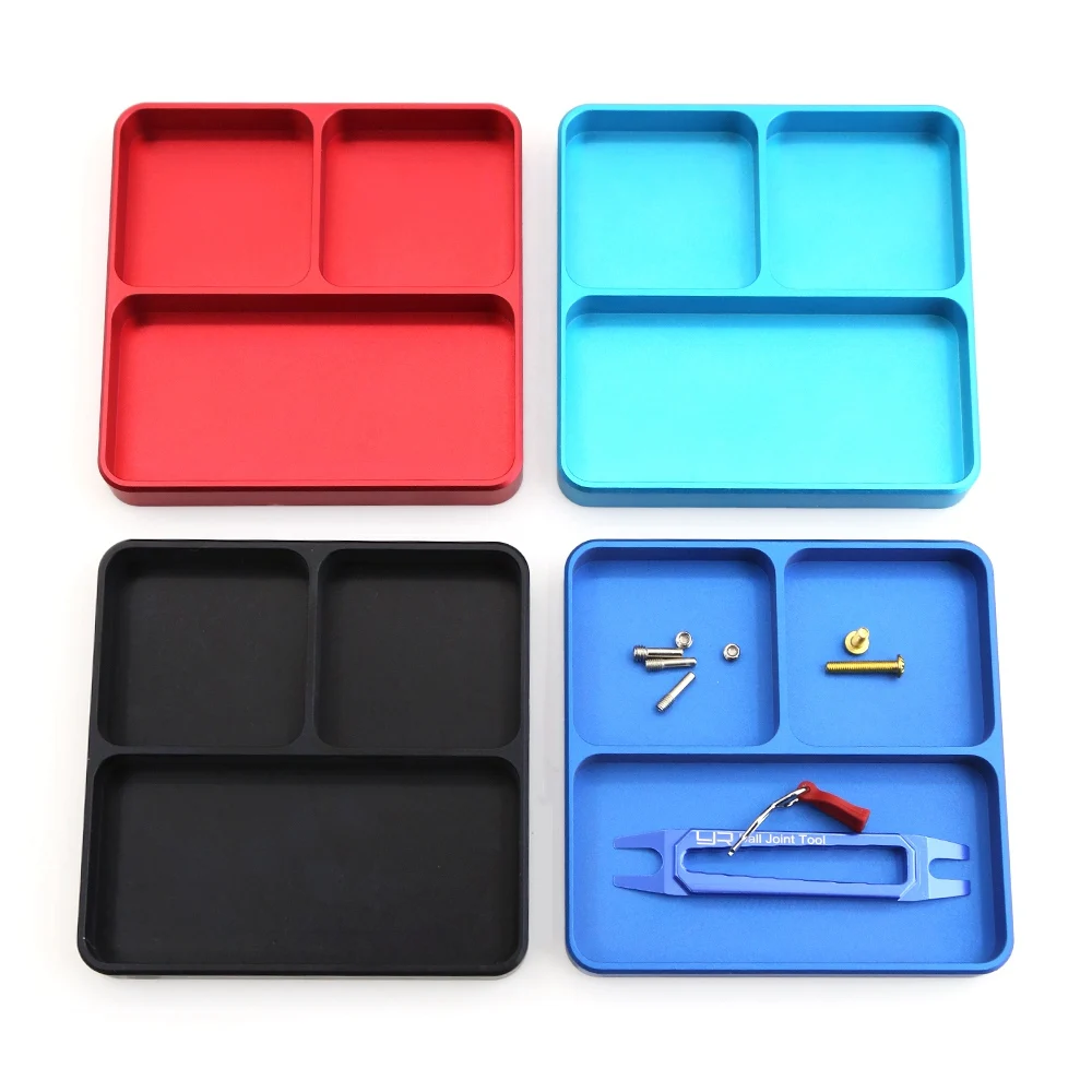 B68A Metal Screw Tray Small Screw Plate Storage Box Tool Tray For RC Phone Car Repair Tools Mobile Repair Screw Mat