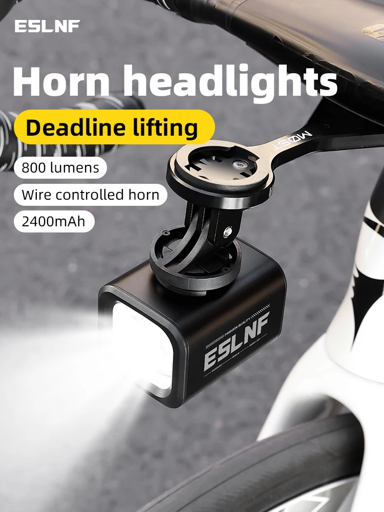 AliExpress ESLNF High Brightness 800 Lumens Bicycle Headlight Waterproof Aluminum Alloy LED Bike Front Light Cycle Light with Horn