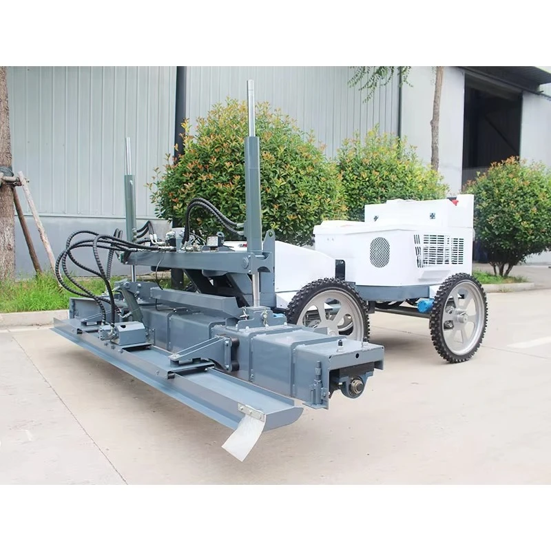 Construction High Efficiency Four Wheel Drive Automatic Hydraulic Concrete Self Leveling Screeding Road Laser Screed Machine