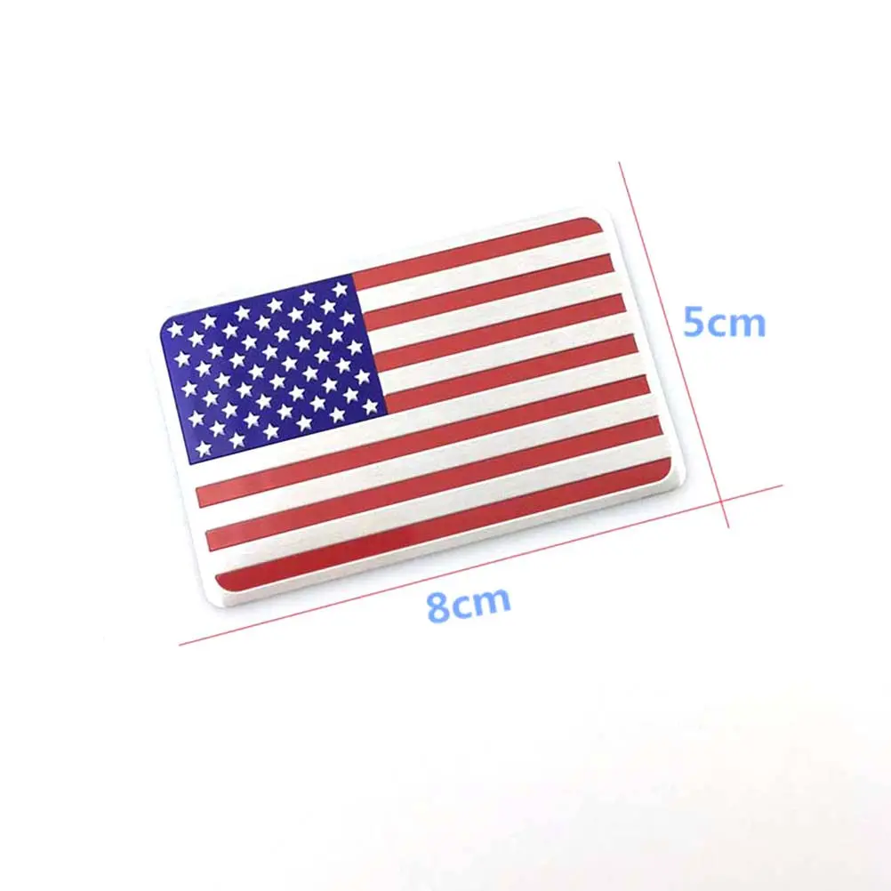 Peel and Stick American Flag Metal Sticker Aluminum Alloy for Car Motorcycle Window Decoration Protection Independence Day Gift