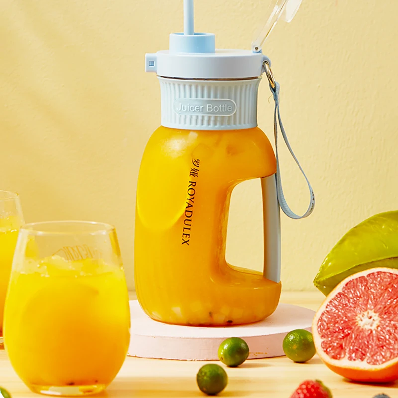 Portable Electric Juicer Mini USB Rechargeable Fresh Juice Blender Orange Squeezer Fruit Mixers Juice Maker Machine Outdoors 1L