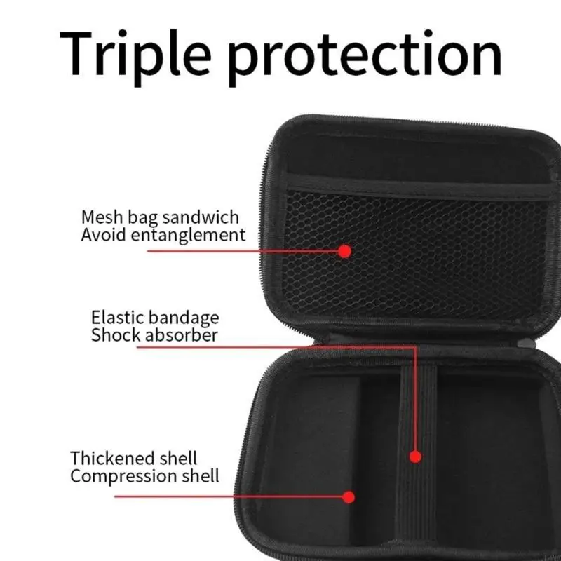 

L4MA Bag Handheld Game Console Shockproof Protector Case with Handle Mesh Pocket