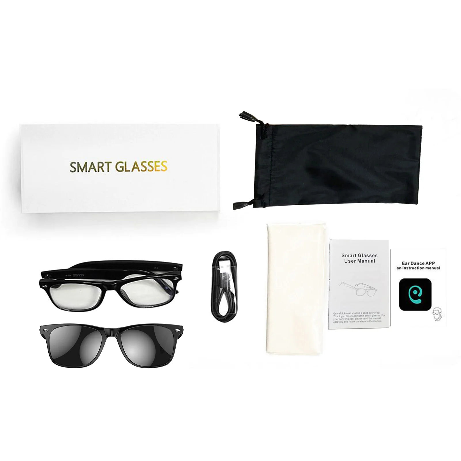 

Умные очки для мужчин, умные очки для женщин и мужчин, BT 5,4, поддержка аудиоперевода, воспроизведение песен, легкий, удобный