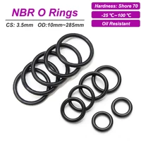 10/50 Uds NBR junta tórica CS 3,5mm OD 10 ~ 285mm junta de goma anillo de sellado arandela para coche aire acondicionado grifo presión reparación de plomería