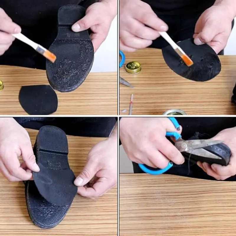 Suole di riparazione in gomma per scarpe suola completa resistente all\'usura adesivo antiscivolo pattino autoadesivo per la cura delle scarpe toppa