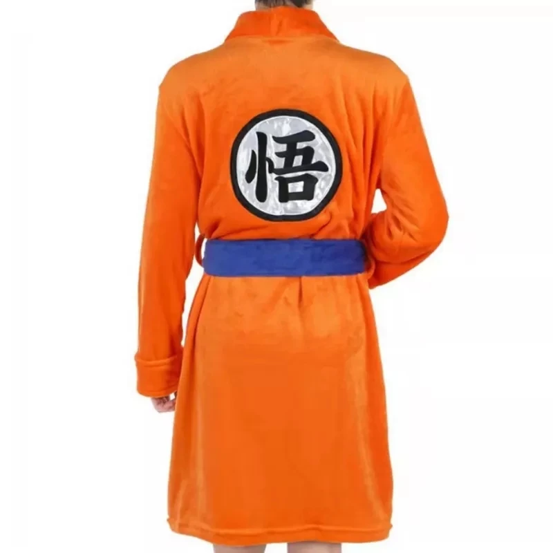 Anime Goku Cosplay Winter Bathrobe Bath Robe Costumes Coral Fleece Cotton Warm Unisex Nightgown Sleepwear Pajamas