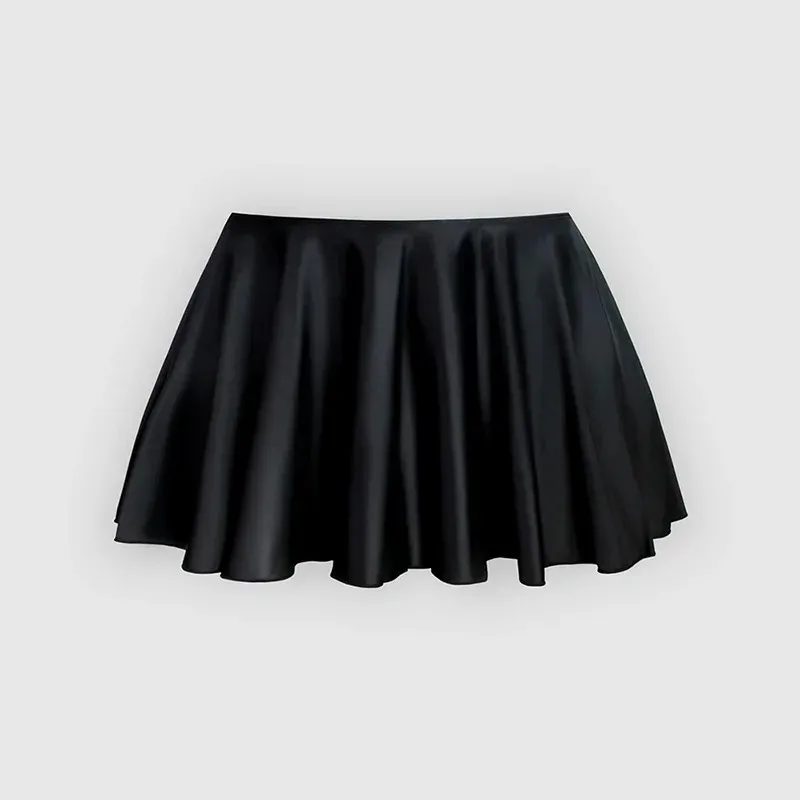 بدلة جمباز قصيرة لامتحان فني يغطي الورك، تنورة بفتحة لرقص الباليه، ممارسة تنورة صغيرة الشكل