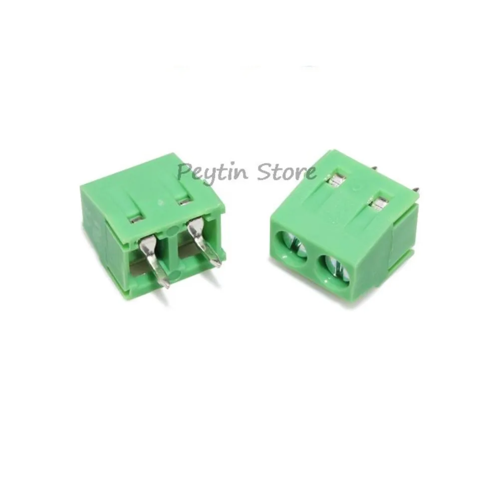 5Pcs KF127-2P 3P Spacing 5.0mm 300V 10A Screw Type Spliceable Terminal Block Green