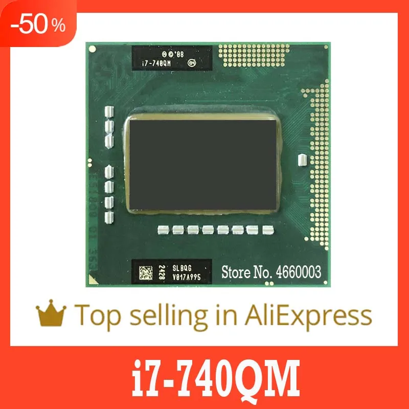 40%off i7-740QM i7 740QM SLBQG 1.7 GHz Quad-Core Eight-Thread CPU Processor 6W 45W Socket G1 / rPGA988A Original