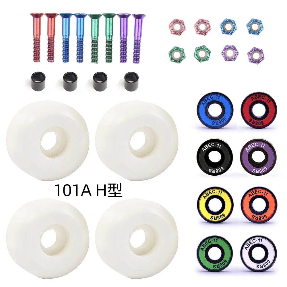 /52x32mm /95A /PU Skateboard Wheels Double Kicktail High Rebound 80% ABEC-11 Bearings For Street Park Cruising Longboard Parts