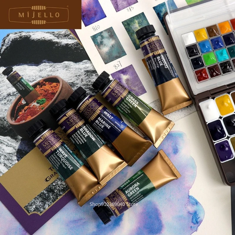 Korea MIJELLO Precipitated Layered Color Watercolor 0.5/1ml Master Watercolor Packaging Sketching Portable Painting Supplies