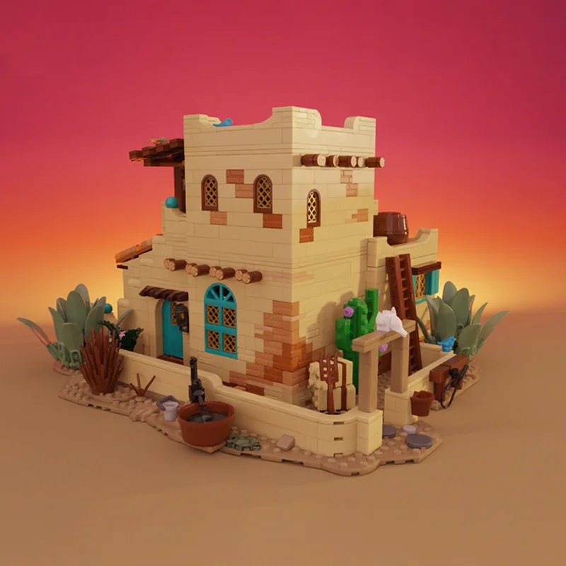 2069 قطعة MOC غروب الشمس مزرعة اللبنات هدية الكريسماس لتقوم بها بنفسك مشروع الهندسة مثالية لتجميع المبتكرين الشباب