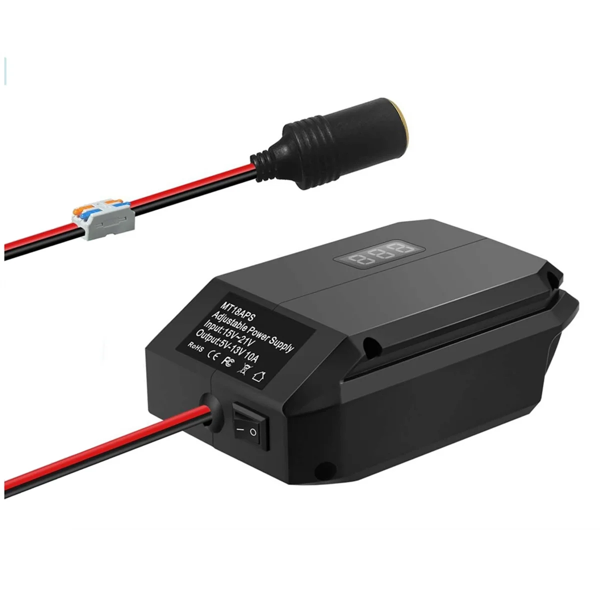 

A62X понижающий преобразователь постоянного тока от 18 В до 12 В для батареи Makita 18 В, адаптер для батареи Power Wheels, понижающий адаптер прикуривателя