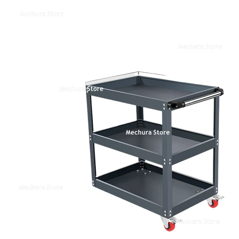 3-Tier Heavy-Duty Mobile Tool Cart Drawer-Style Multifunctional Workshop Utility Trolley Storage Shelves Rolling Garage Mechanic