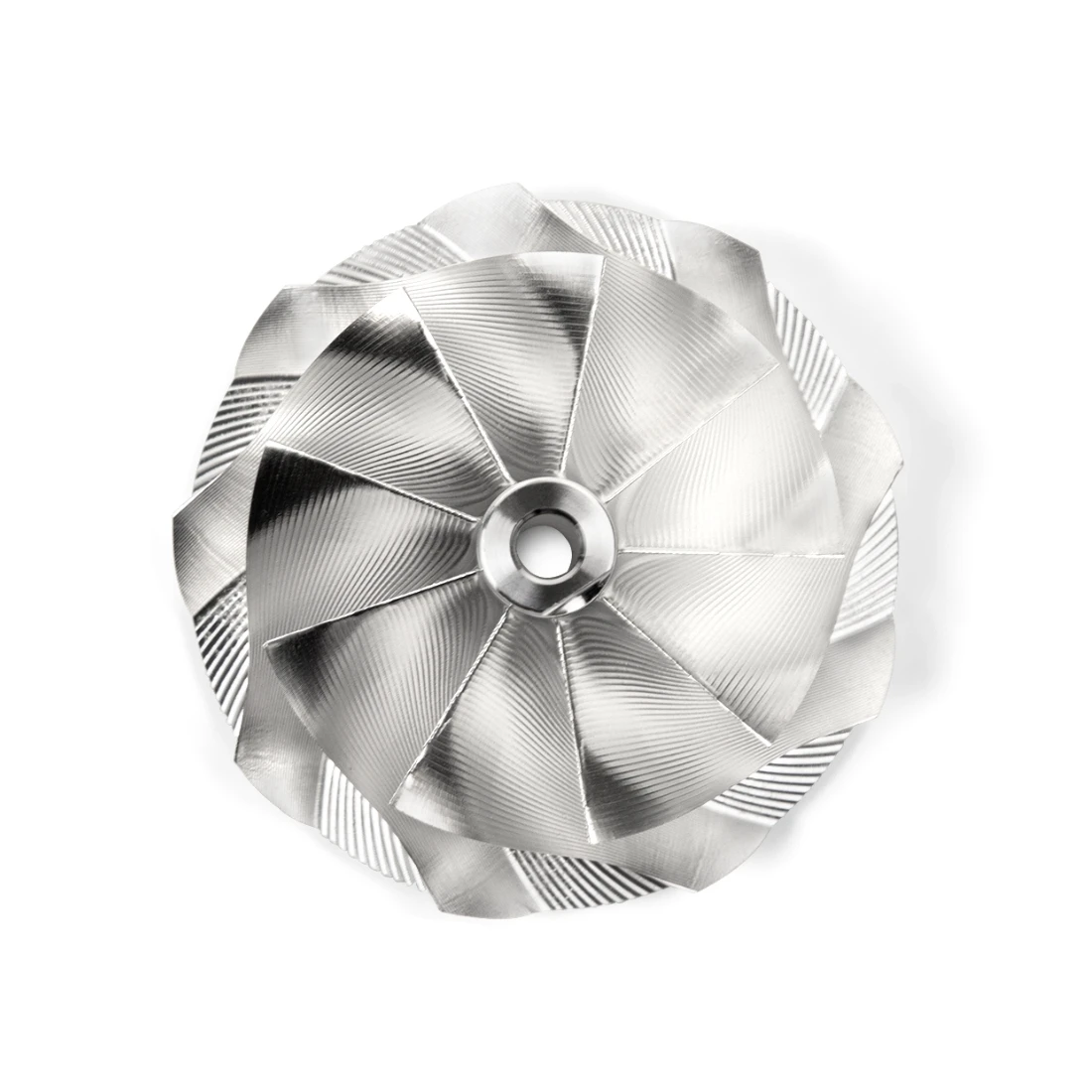 G Series Billet Forged Compressor Wheel Billet 48x60mm 9+0 Forward Rotation 5-AXIS CNC Machine