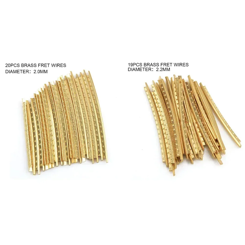 19 20pcs 2.0mm2.2mm 클래식 어쿠스틱 기타 용 황동 기타 프렛 와이어 Fretwires 골드 클래식 Guitrra Luthier 액세서리