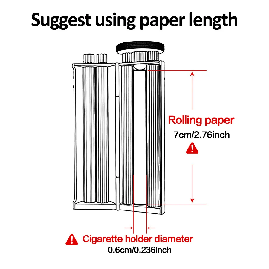 Cigarette Roller, Cigarette Machine, Cigarette Rolling Machine, Fits 6 & 8mm Filter Tips & 70mm Rolling Papers, Luxury Gifts - view 5