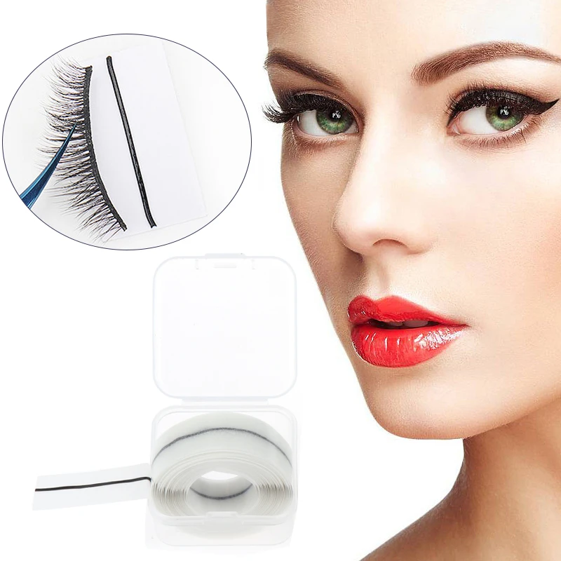 1/1.5/2 Meter Herbruikbare Zelfklevende Valse Wimpers Lijm Strip Wimper Lijmvrije Lash Plakband Professionele Make-Up Tools