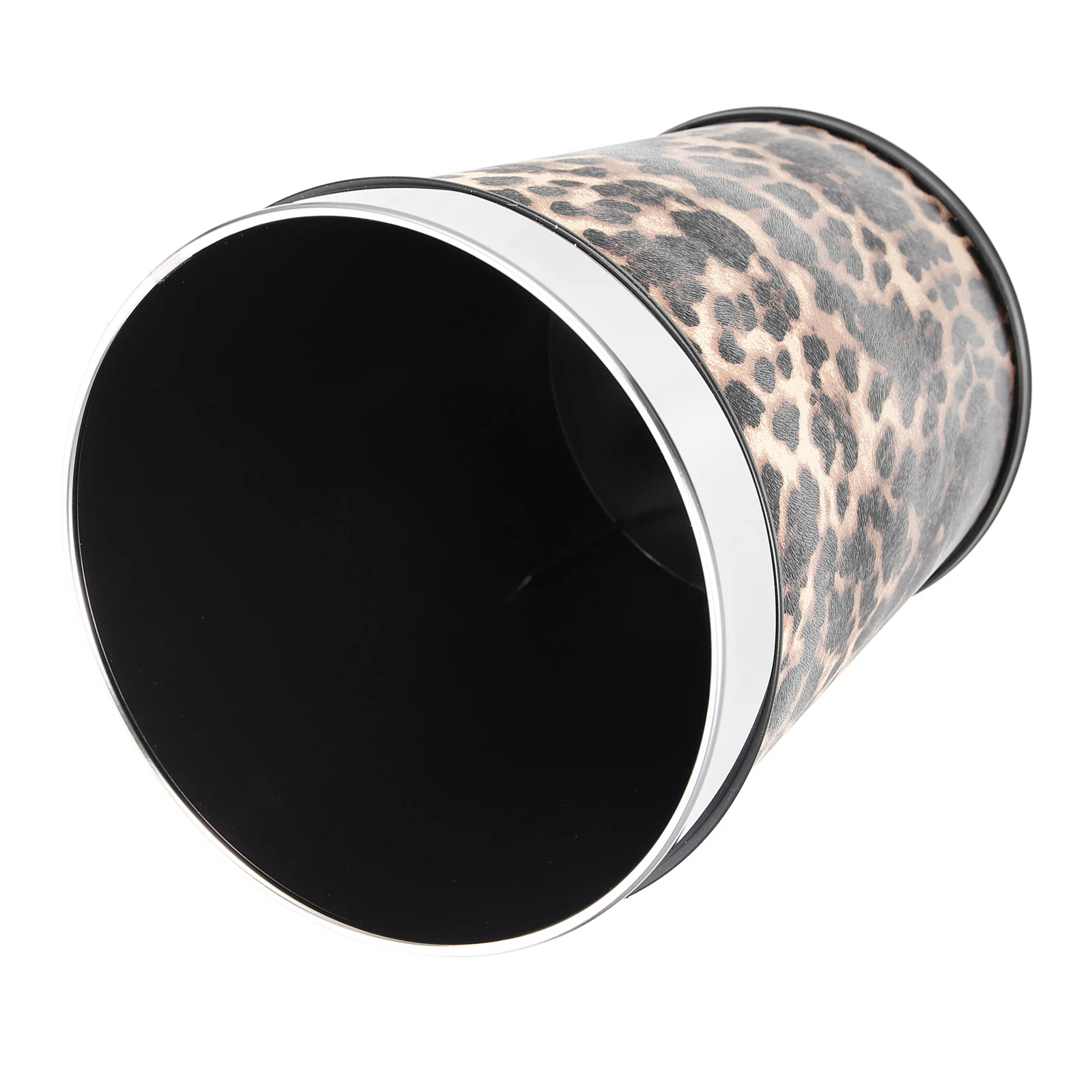 

Stainless Steel Trash Can Large Diameter Thickened Modern Home Office Bathroom Garbage Bin Decorative Waste Paper