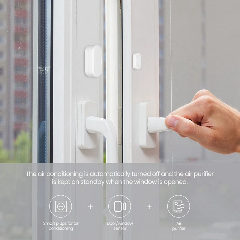 Tuya Zigbee 3.0 Smart Contact detector Security Gate Door Window Sensor trasduttore Smart Life Home(4 pezzi)