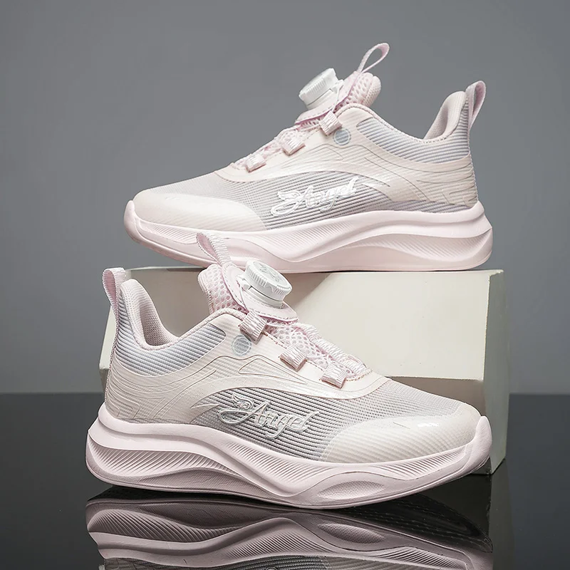 

Новые весенние детские кроссовки для девочек, розовые, легкие, удобные, мягкие, для тенниса, для девочек 4-8 лет.