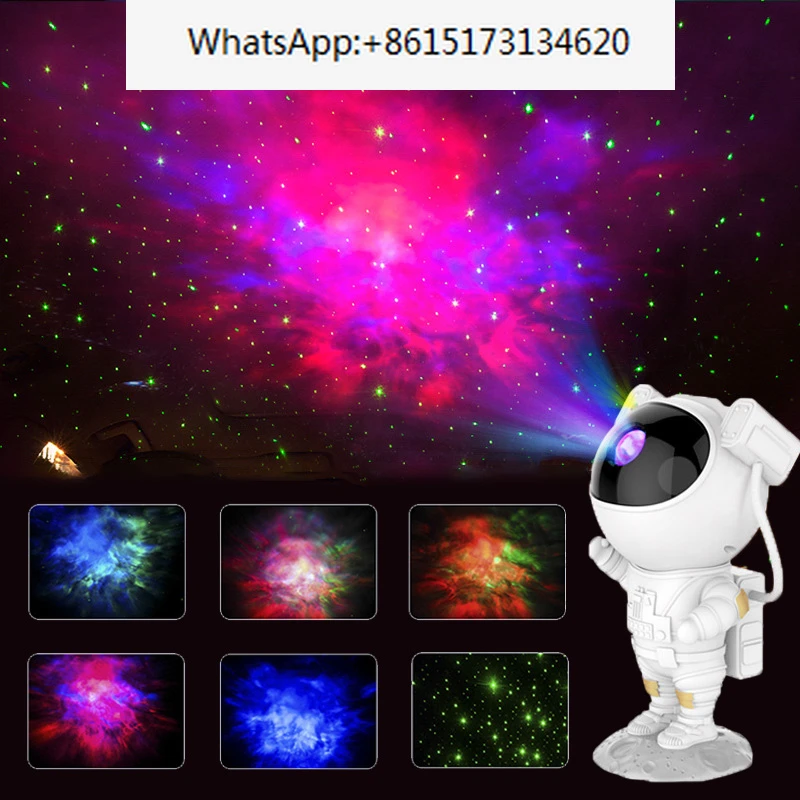 Pretty Galaxy Star Projector Starry Sky Night Light Astronaut Lamp Home Room Decor Decoration Bedroom Decorative Luminaires Gift