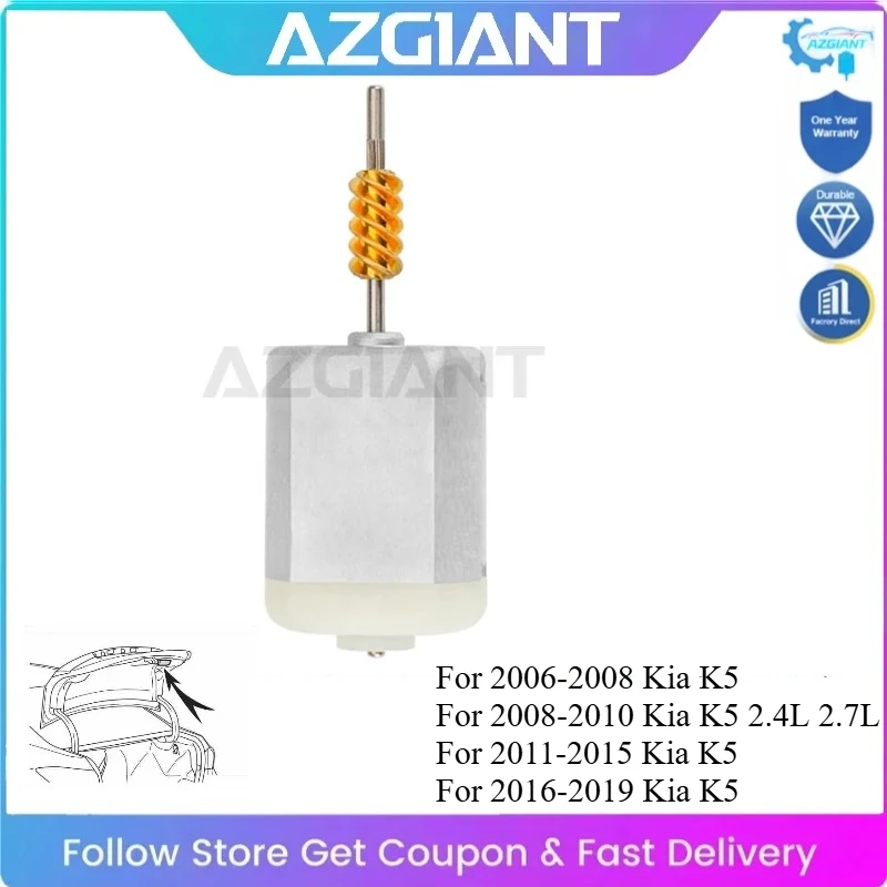 

AZGIANT for Kia K5 Series Car Trunk Lock Actuator Tailgate Mini Motor Easy to Replace Save Money #81230-2G000
