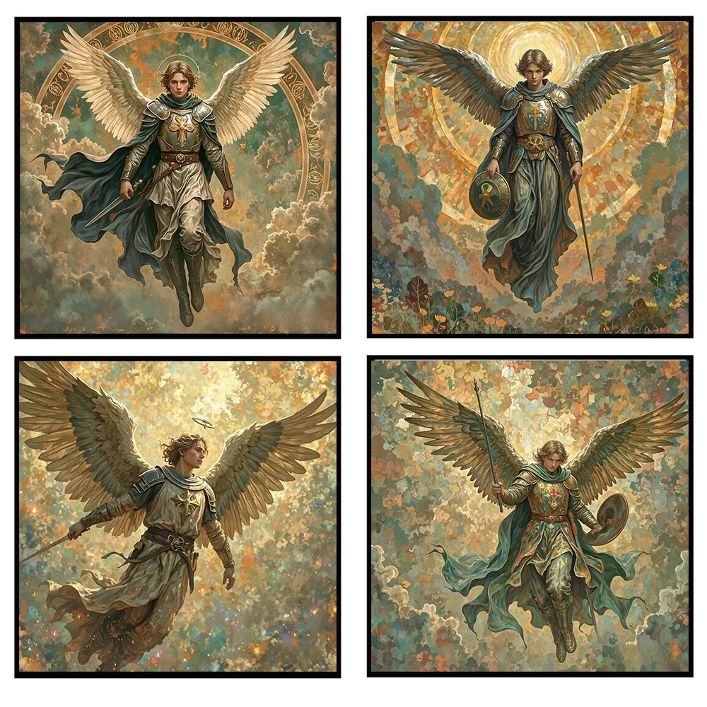 Christian Angels Canvas Painting Wall Art Renaissance Spiritual Religion Holy Angel Poster Prints For Living Room Home Decor