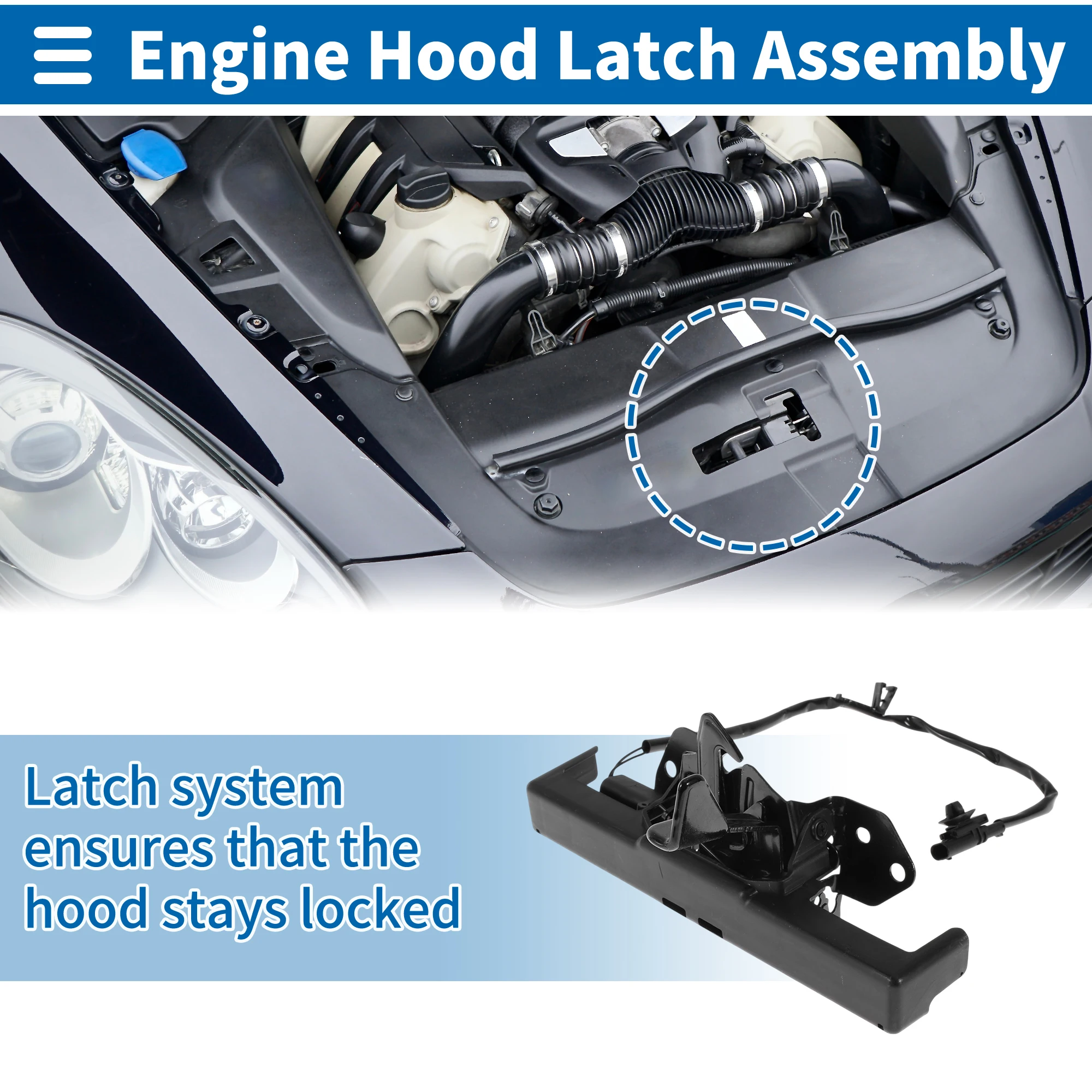 

UXCELL Защелка капота в сборе для Kia Forte 2019-2021 No 81130M6000 1 шт.