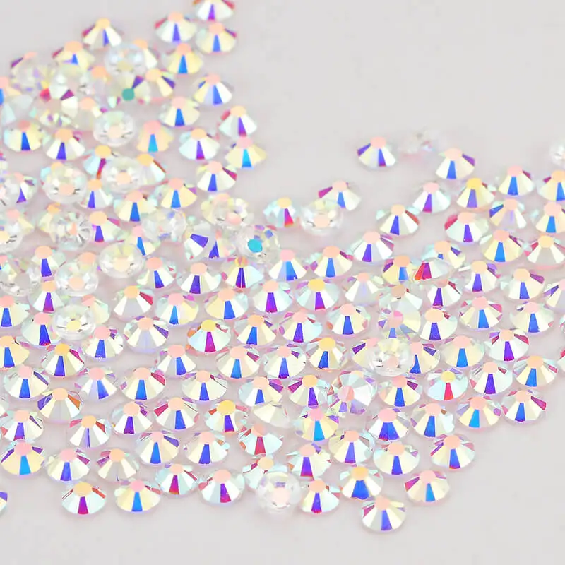 UNfoiled SS3-SS30 Sizes 1440pcs Crystal&AB Nail Art Flatback Glass Rhinestones Non-HotFix Micro Manicure Decoration & DIY Crafts