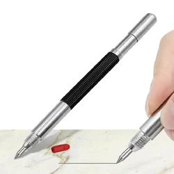 1PC Alloy Tungsten Steel Tip Double End Sharp Scriber Pen Ceramics Glass Shell Metal Construction Marking Tools