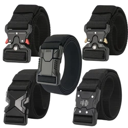 5 Styles The New Men's Belt 125cm Buckle Belts Nylon Braided Lightweight Breathable Daily Commuter Men's Belt