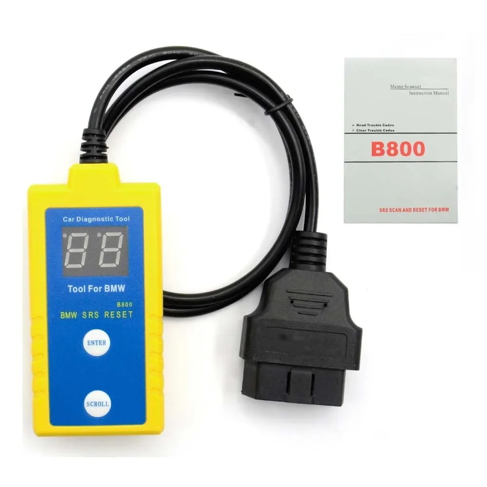 BMW Airbag Repair Instrument B800 Auto SRS Scan Reset Tool OBD2 SRS Scanner for BMW E34 E36 E38 E39 E46 1994-2003 Repair Tool