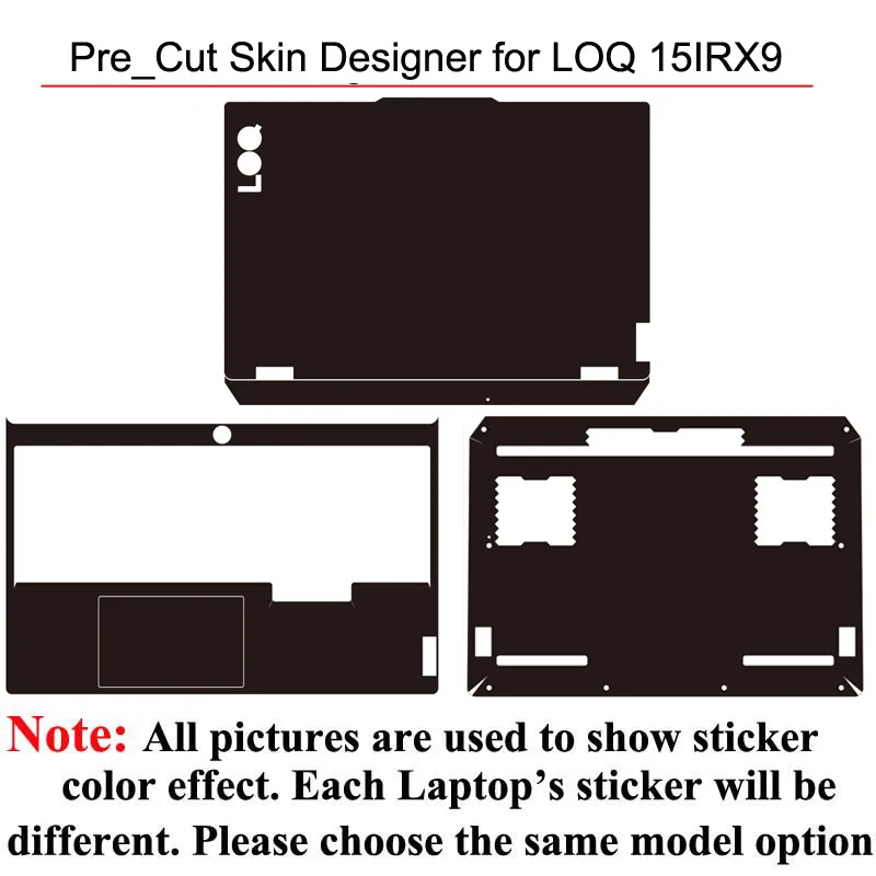 Protective Pre_Cut Vinyl Beauty Skin Sticker Touchpad Film Cover for LOQ 15 inch LOQ 15AHP10 15IRX10 15IRX9 15ARP9 15AHP9 15IAX9