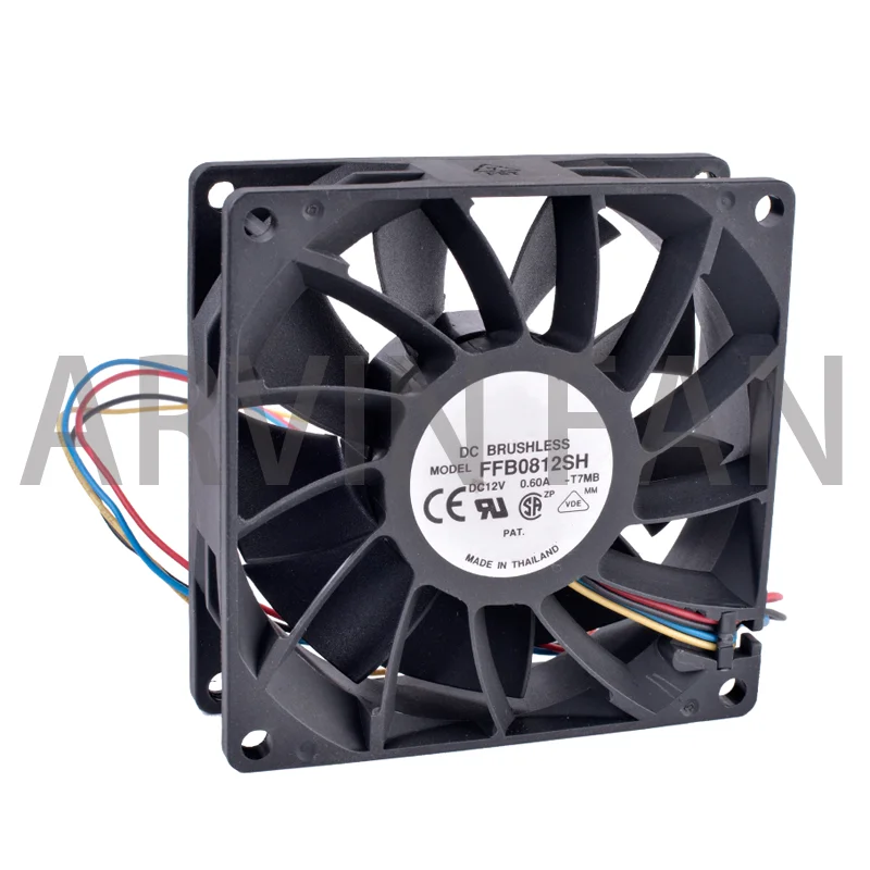 Brand New Original FFB0812SH 8cm 8025 80mm Fan 12V 0.60A 4-wire Pwm High Volume Booster Cooling Fan