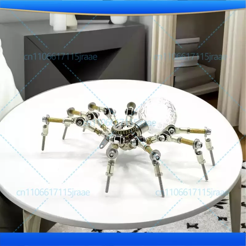 DIY Metal Mechanical Spider Assembly Model Luminous Insect Handcraft 3D Puzzle Precision Building Kit Desktop Decor Toy