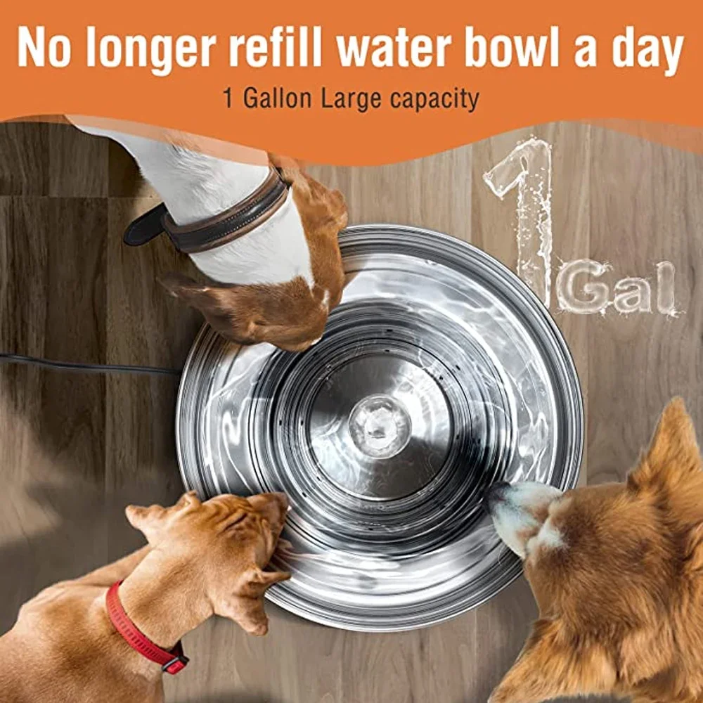 Intelligent Stainless Steel Dog Water Fountain Automatic Drinker For Dogs Feeder Pet Water Dispenser Drinking Fountain For Cats