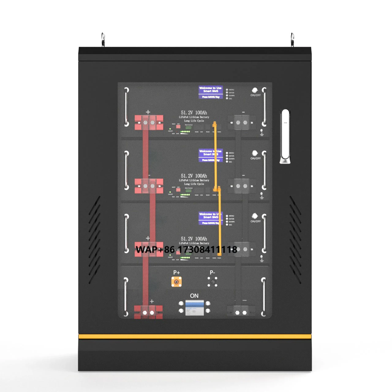 10KW Solar System Lifepo4 Battery Pack 100ah-200ah OEM Cabinet Server Rack Mount Home Energy Storage