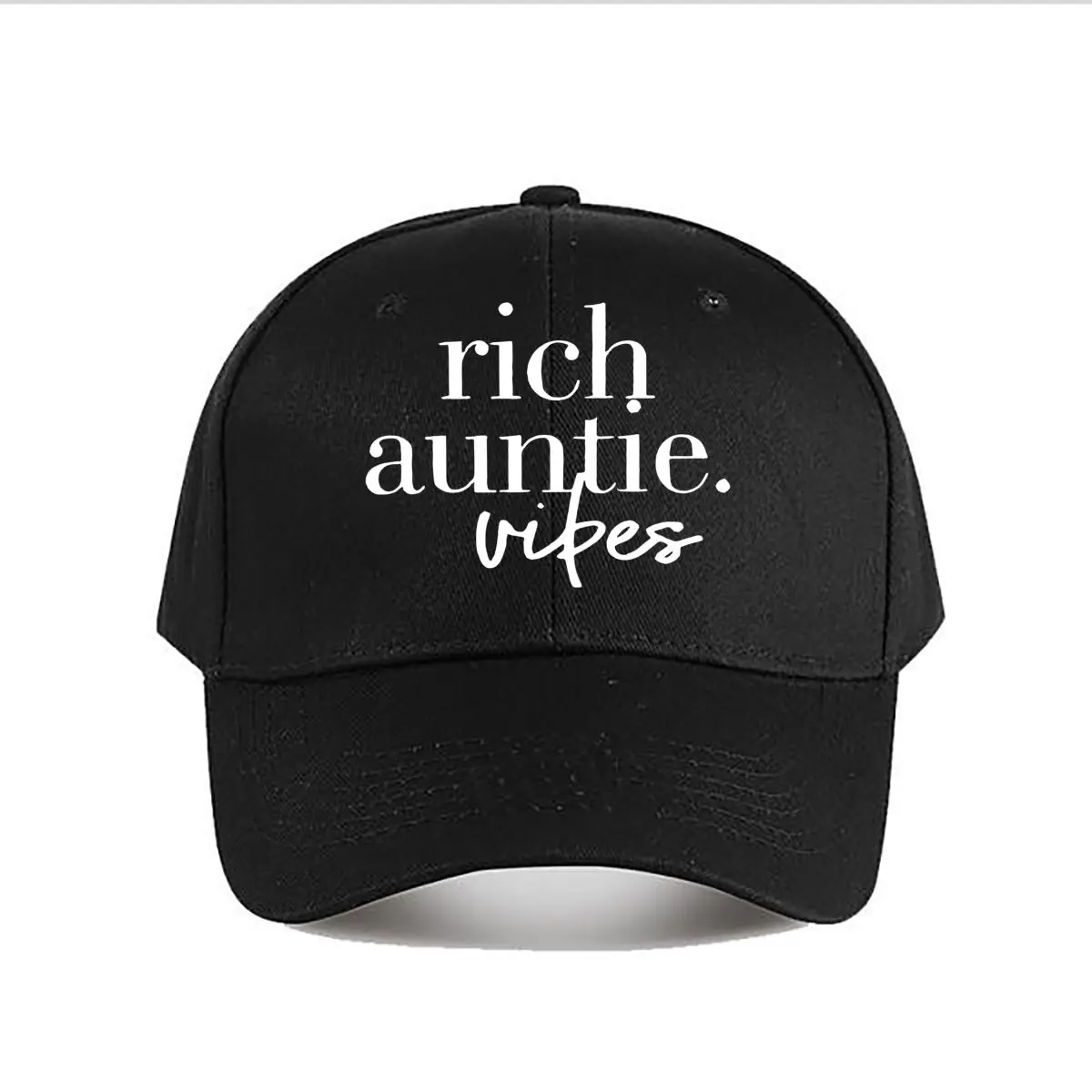 Rich Auntie Vibes Trendy Baseball Cap Fashion Men Sunhat Women's Outdoor Sports Snapback Cap