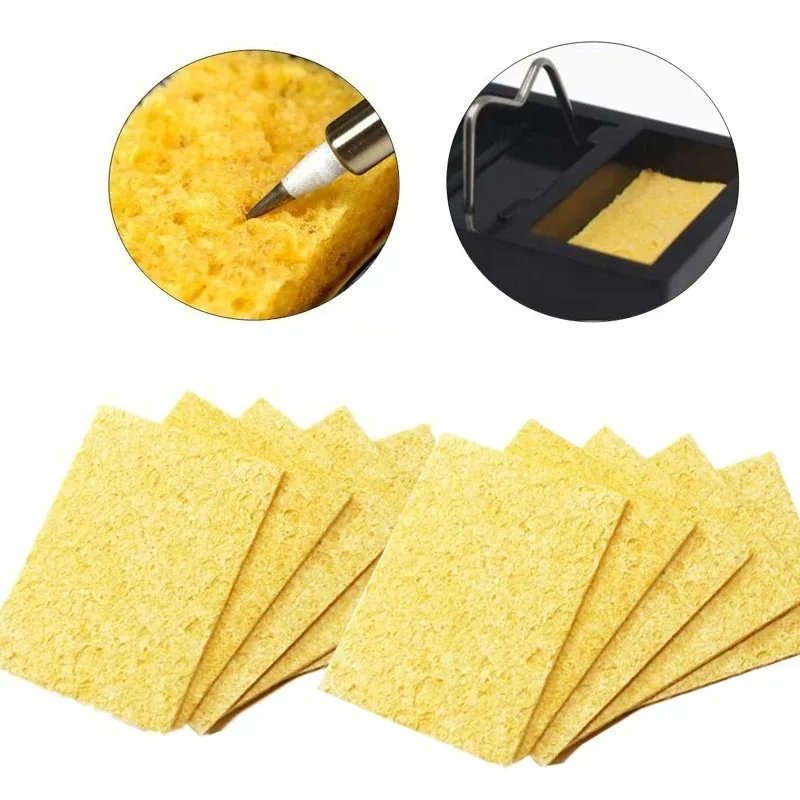 10/20PCS 6x6CM High Temperature Soldering Iron Cleaning Sponge – Anti-Scalding, Reusable, for Removing Solder Residue Clean