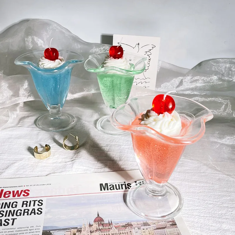 Creative Fruit Juice Jelly Wax Cocktail Aromatherapy Candle Glass Cup Aromatherapy Jelly Candle Summer Gift Bedroom Decoration